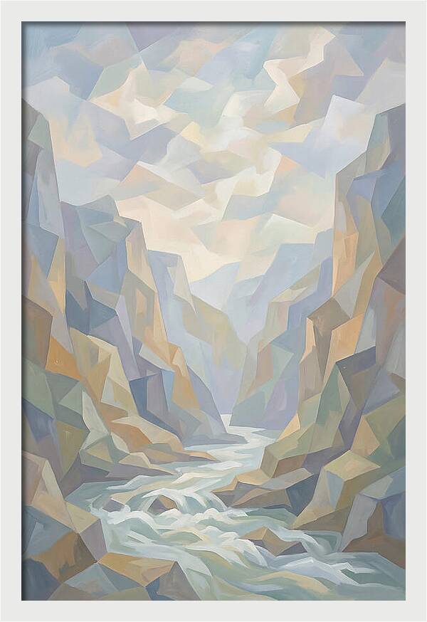 Dramatic Gorge With Rushing River