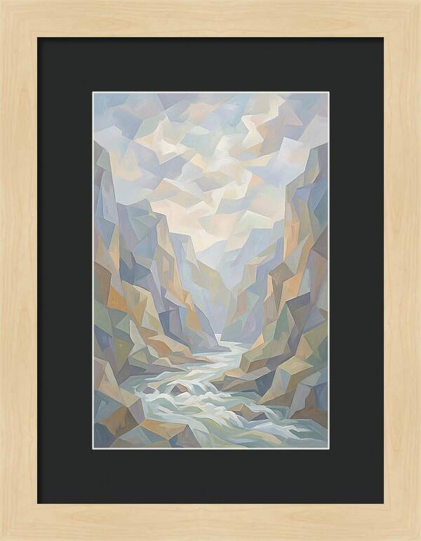 Dramatic Gorge With Rushing River