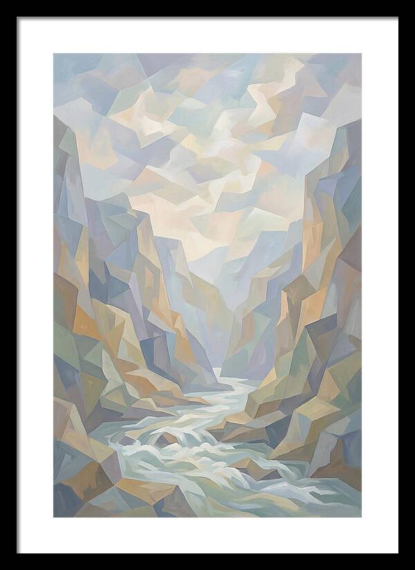Dramatic Gorge With Rushing River