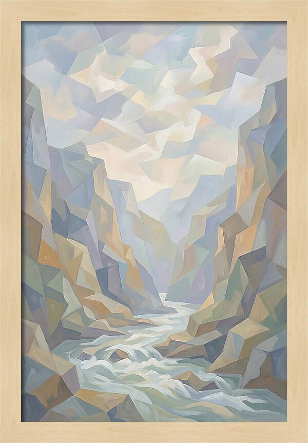 Dramatic Gorge With Rushing River