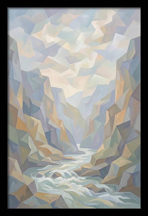 Dramatic Gorge With Rushing River