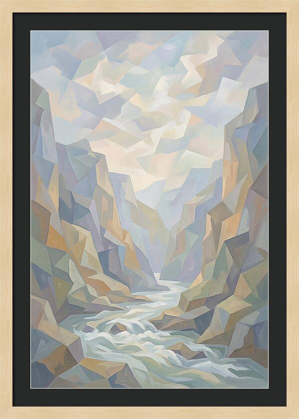 Dramatic Gorge With Rushing River