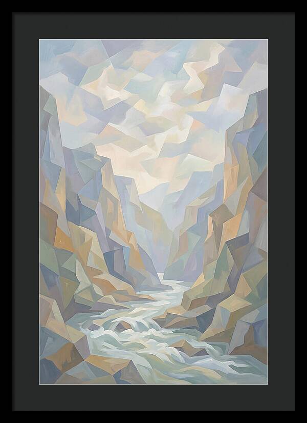 Dramatic Gorge With Rushing River
