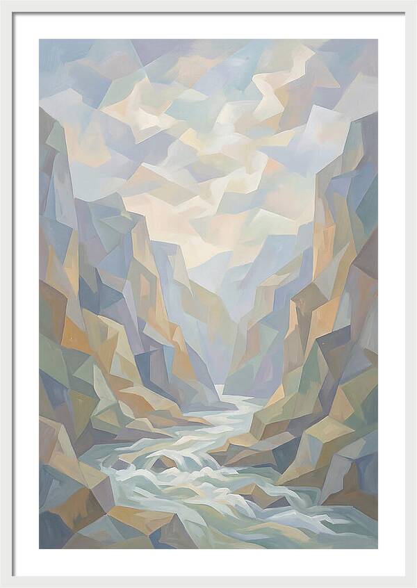 Dramatic Gorge With Rushing River