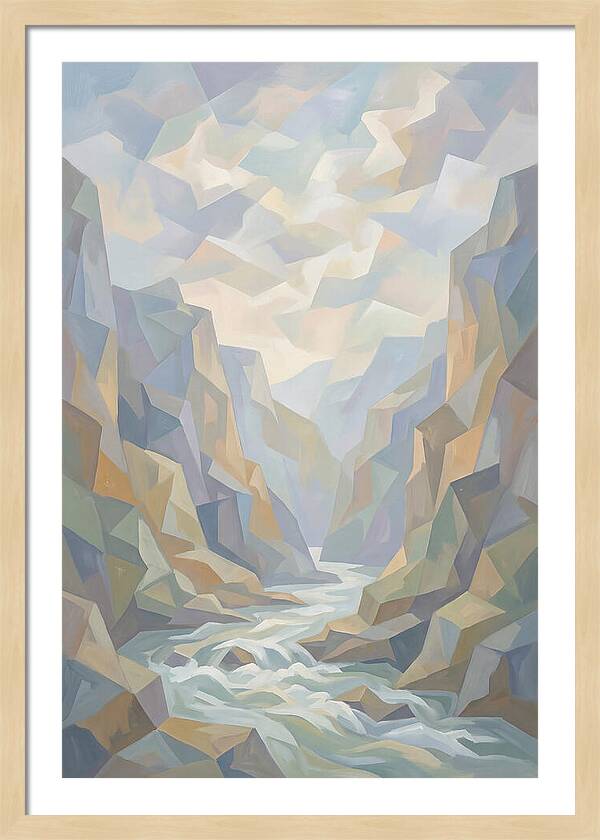 Dramatic Gorge With Rushing River
