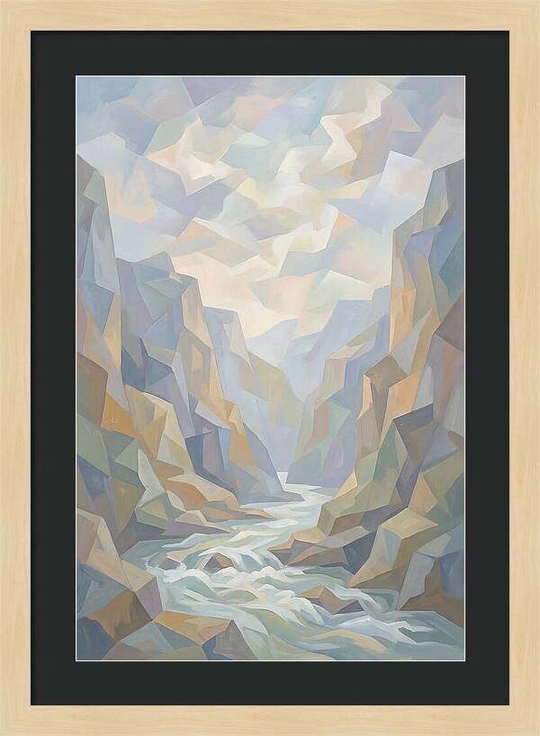 Dramatic Gorge With Rushing River