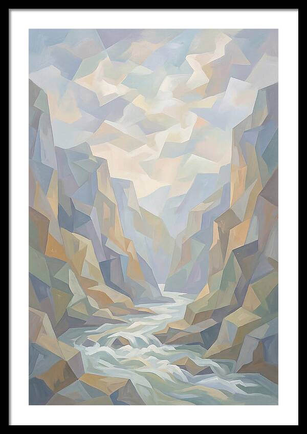 Dramatic Gorge With Rushing River