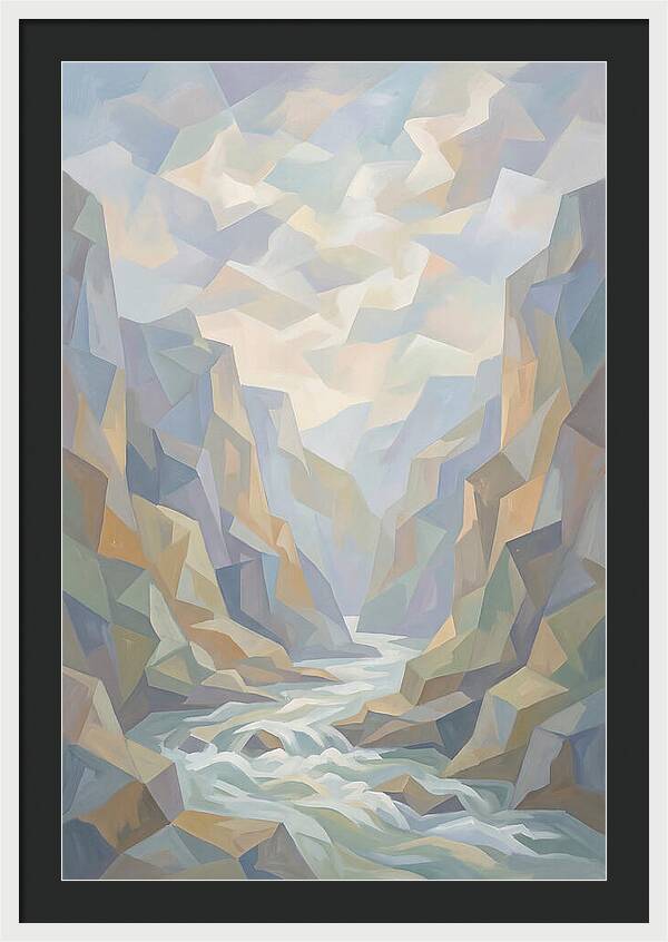 Dramatic Gorge With Rushing River