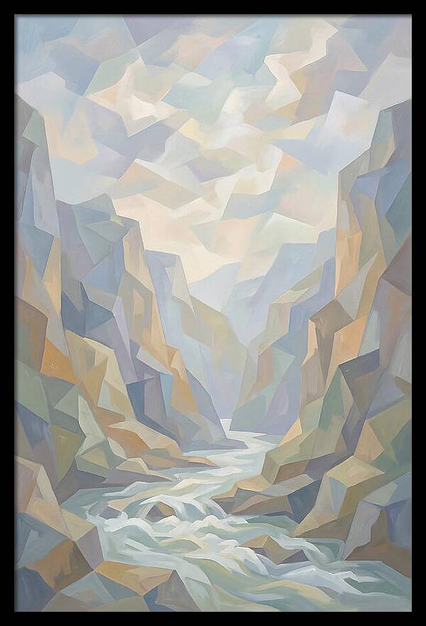 Dramatic Gorge With Rushing River
