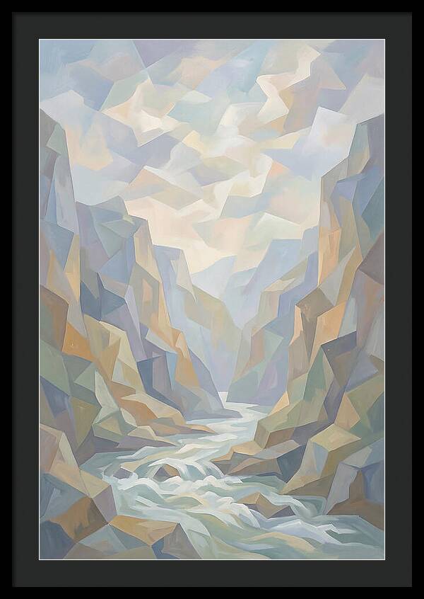 Dramatic Gorge With Rushing River