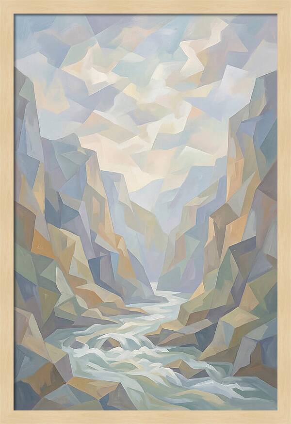 Dramatic Gorge With Rushing River