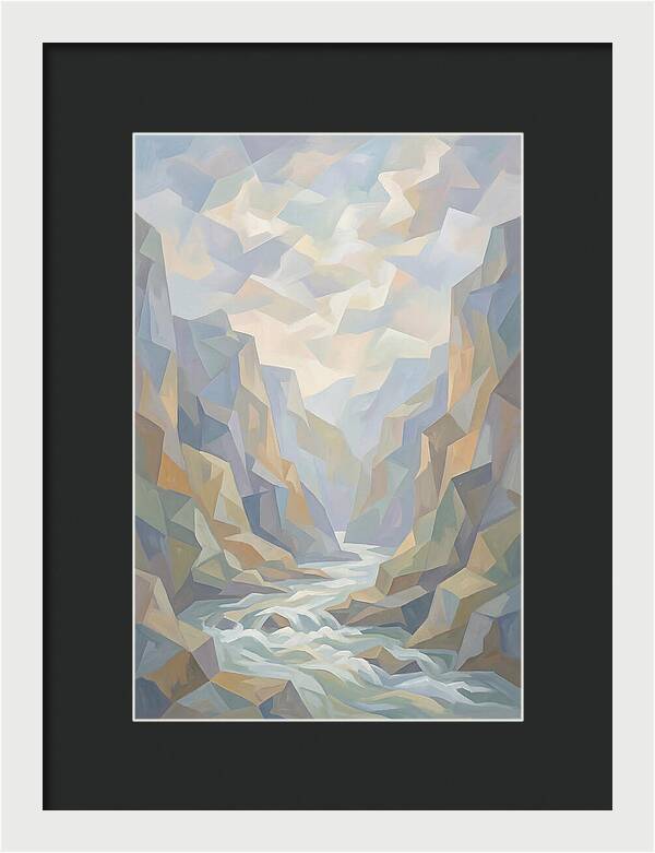 Dramatic Gorge With Rushing River