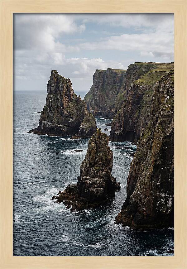 Dramatic Sea Stacks Rising From Water