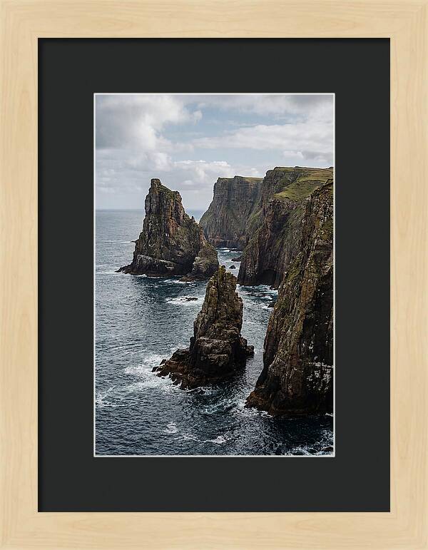 Dramatic Sea Stacks Rising From Water