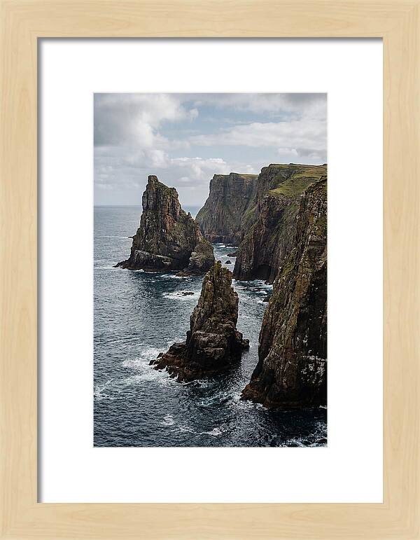 Dramatic Sea Stacks Rising From Water