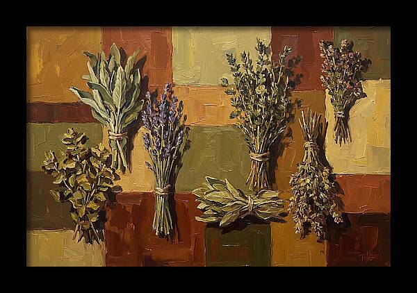 Dried Herbs Bundled Together