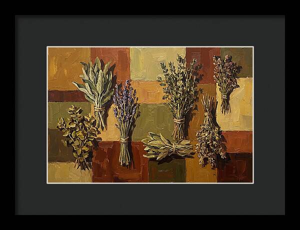 Dried Herbs Bundled Together