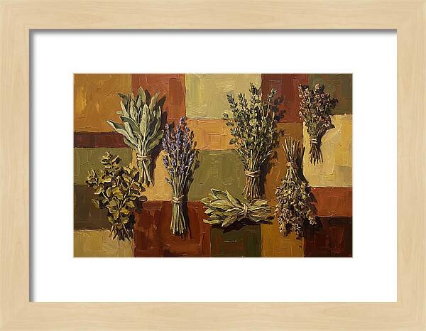 Dried Herbs Bundled Together