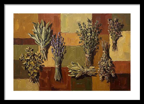 Dried Herbs Bundled Together