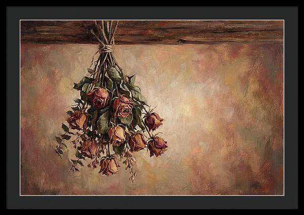 Dried Roses Hanging Elegantly