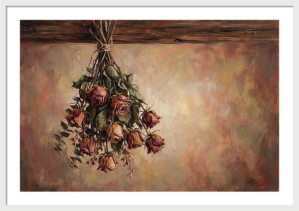 Dried Roses Hanging Elegantly