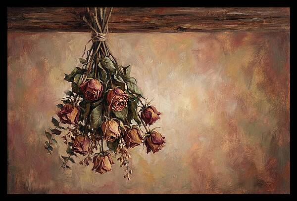 Dried Roses Hanging Elegantly