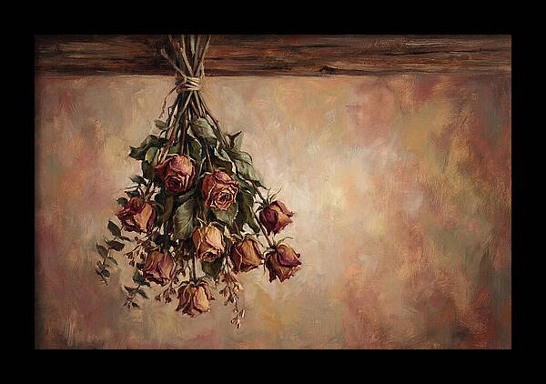 Dried Roses Hanging Elegantly