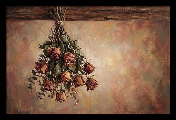 Dried Roses Hanging Elegantly