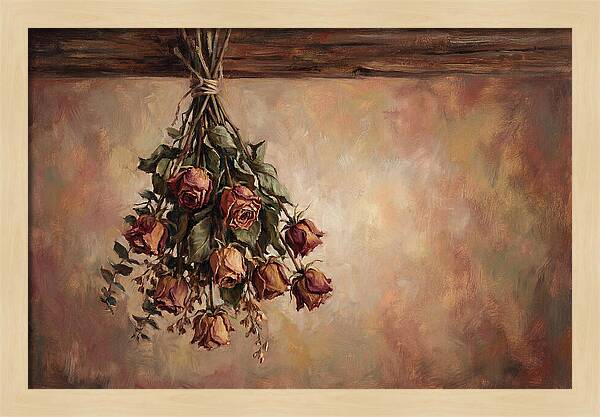 Dried Roses Hanging Elegantly