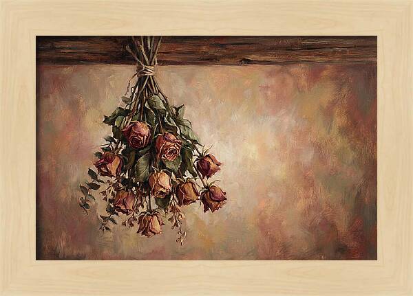 Dried Roses Hanging Elegantly