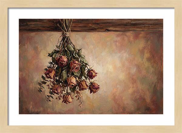 Dried Roses Hanging Elegantly