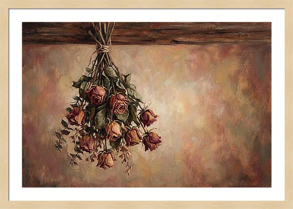 Dried Roses Hanging Elegantly