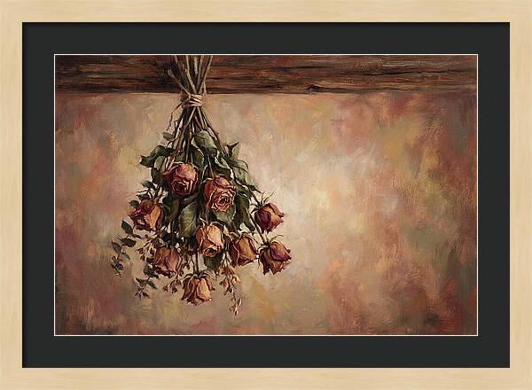 Dried Roses Hanging Elegantly