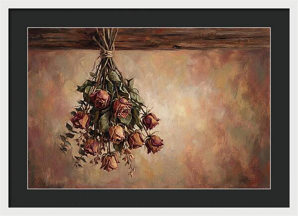 Dried Roses Hanging Elegantly