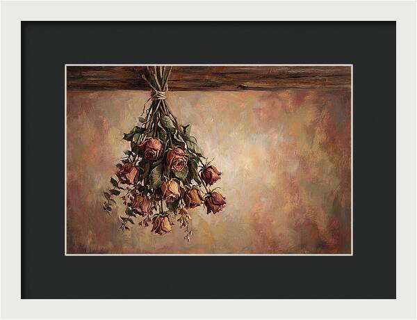 Dried Roses Hanging Elegantly