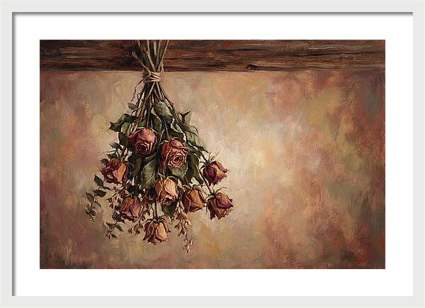 Dried Roses Hanging Elegantly