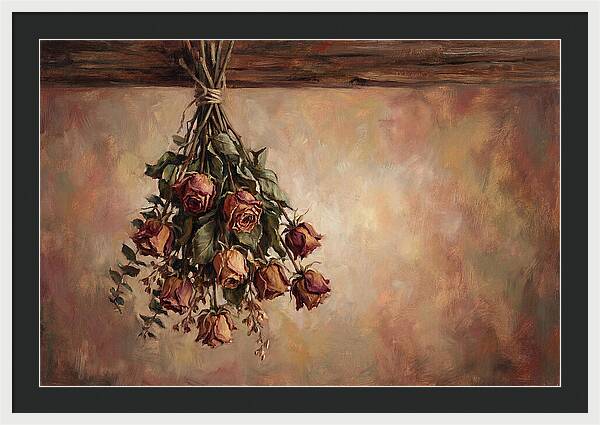 Dried Roses Hanging Elegantly