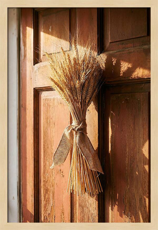 Dried Wheat Sheaf Decor