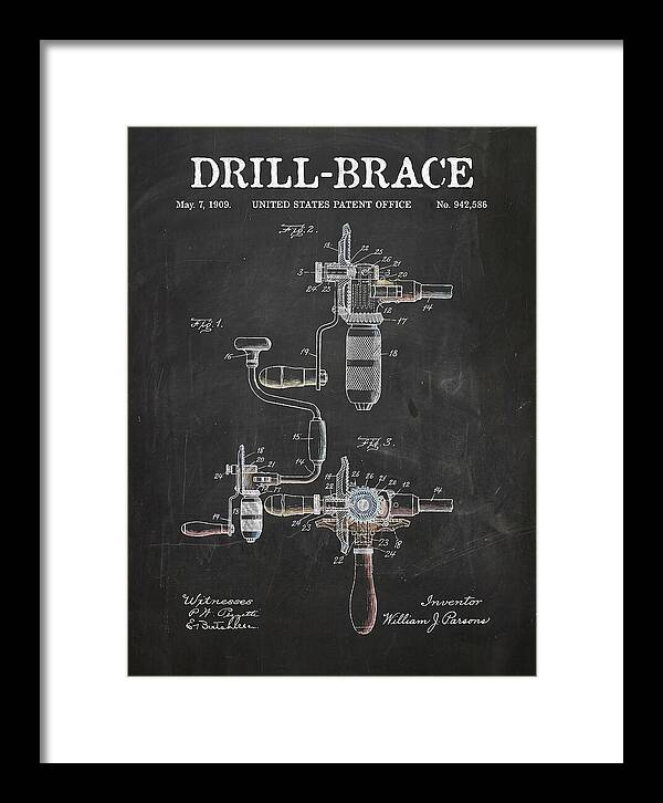 Drill Brace Chalkboard Patent Us942586a