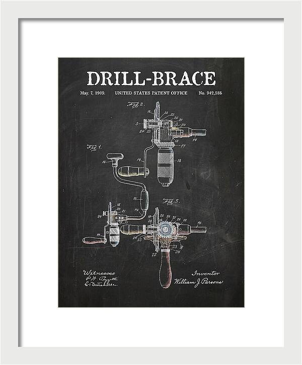 Drill Brace Chalkboard Patent Us942586a
