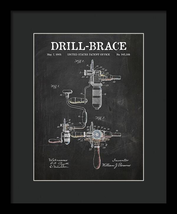 Drill Brace Chalkboard Patent Us942586a