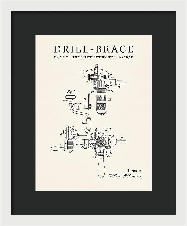 Drill Brace Minimalist Patent Us942586a