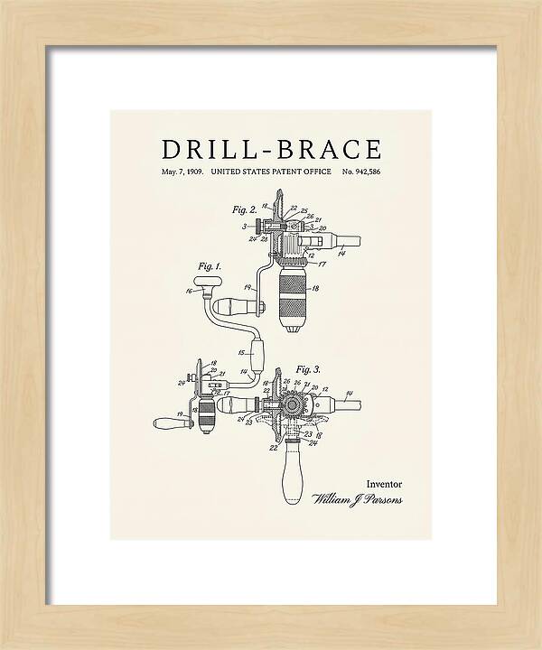 Drill Brace Minimalist Patent Us942586a