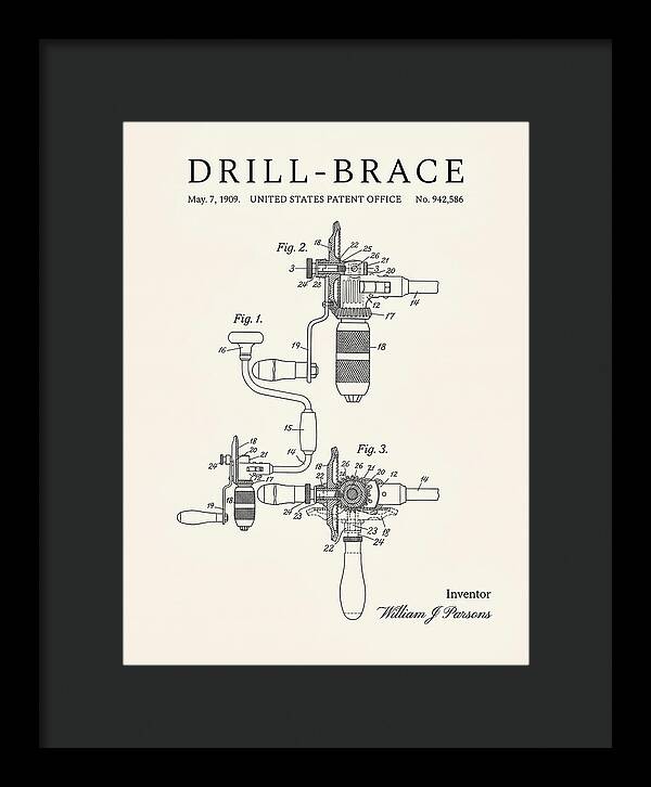 Drill Brace Minimalist Patent Us942586a