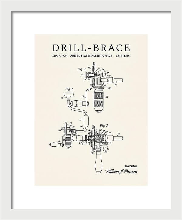 Drill Brace Minimalist Patent Us942586a