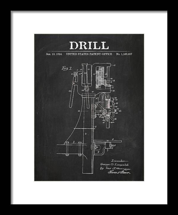 Drill Drill Press Chalkboard Patent Us1169657a