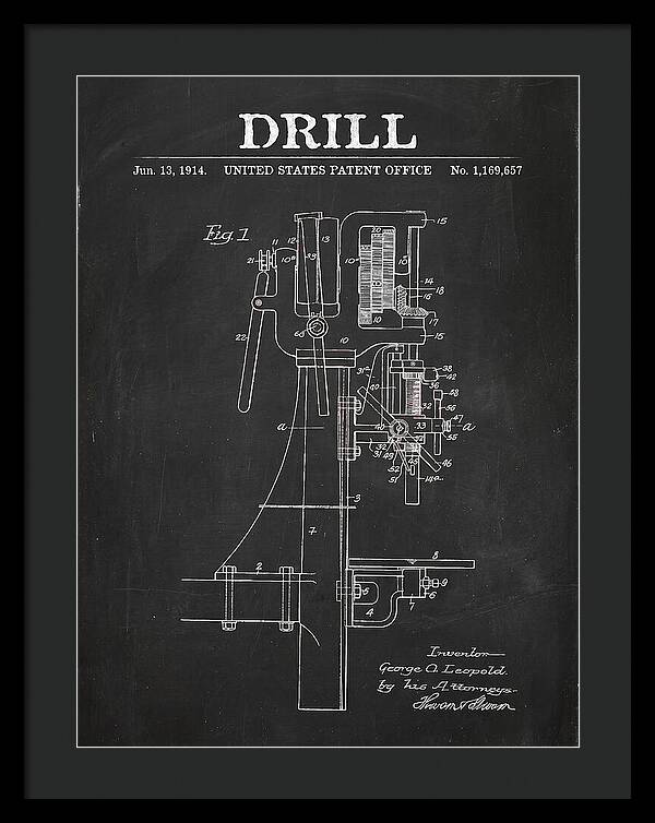 Drill Drill Press Chalkboard Patent Us1169657a
