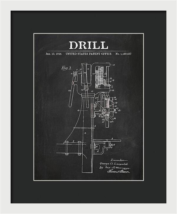Drill Drill Press Chalkboard Patent Us1169657a