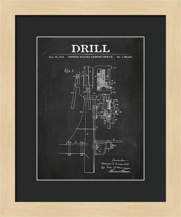 Drill Drill Press Chalkboard Patent Us1169657a