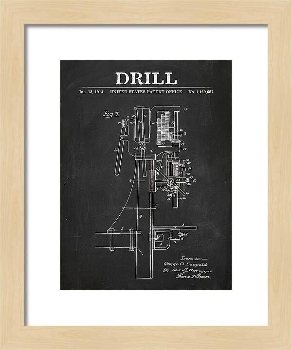 Drill Drill Press Chalkboard Patent Us1169657a